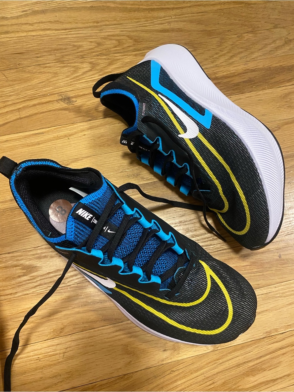 NEW Nike Zoom Fly 4 Black Chlorine Blue